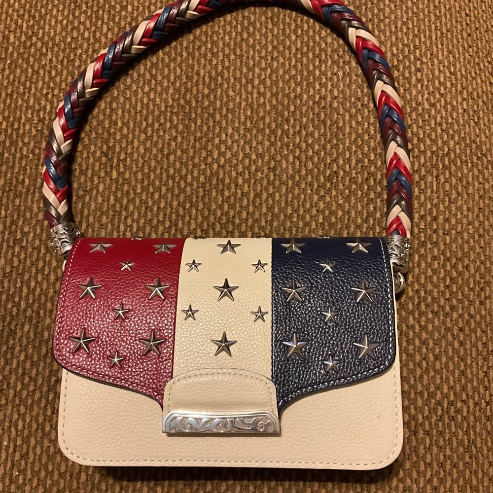 Brighton Red, Blue, and Cream Star Ginger Snappy Mini Purse